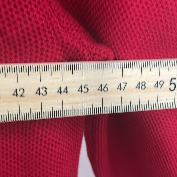 Ralph Lauren - 1/4 Zip Up Sweater Shirt Pima Cotton Top - Red - Small - Picture 12 of 13